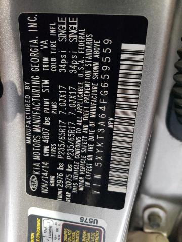 5XYKT3A64FG659559 KIA SORENTO LX
