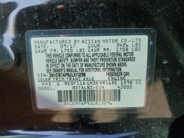 3N1CN7AP9JL813296 Nissan VERSA S