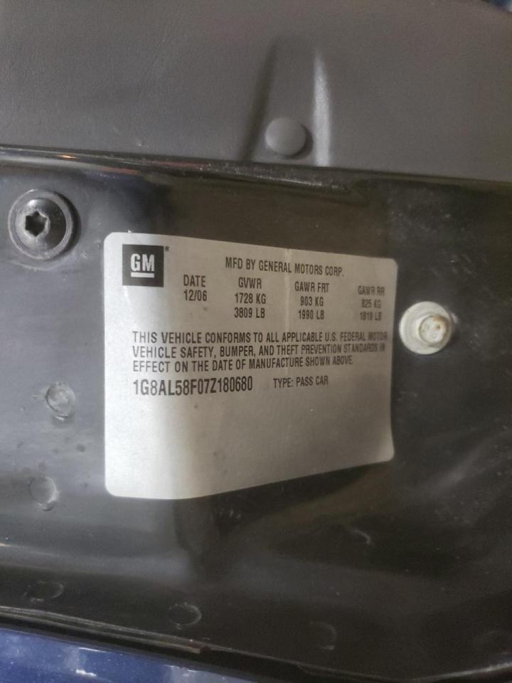 1G8AL58F07Z180680 2007 Saturn Ion Level 3