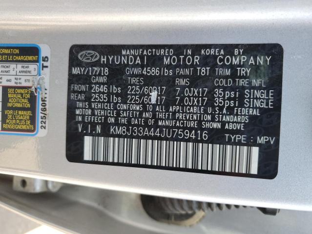 KM8J33A44JU759416 Hyundai TUCSON SEL
