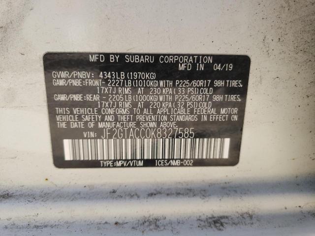 JF2GTACC0K8327585 Subaru Crosstrek Premium