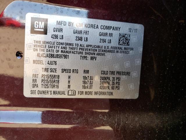 KL4CJASB8JB597901 Buick Encore Preferred