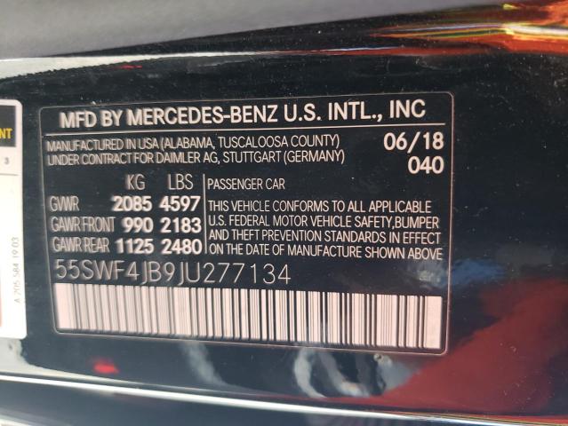 55SWF4JB9JU277134 2018 MERCEDES-BENZ C-CLASS - Image 12