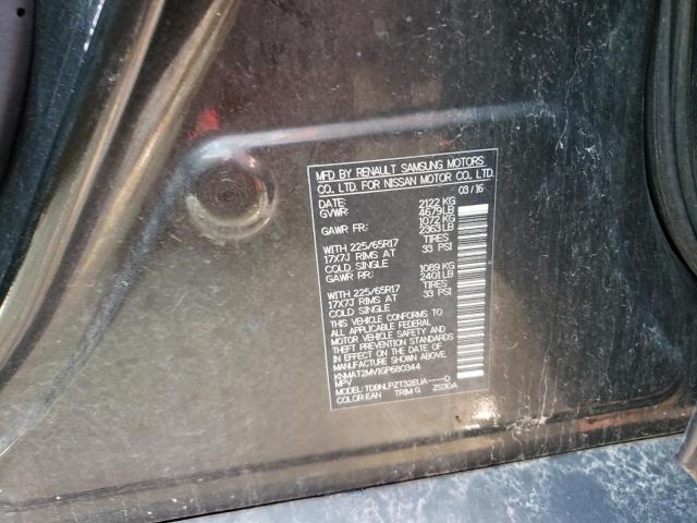 KNMAT2MV1GP680344 Nissan ROGUE S