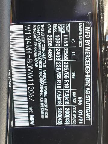 W1N4M4HB0MW112067 Mercedes-Benz Glb 250 4matic