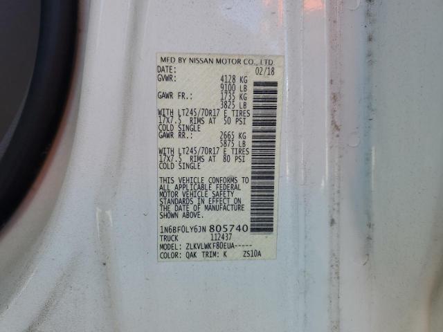 2018 NISSAN NV 2500 S - 1N6BF0LY6JN805740