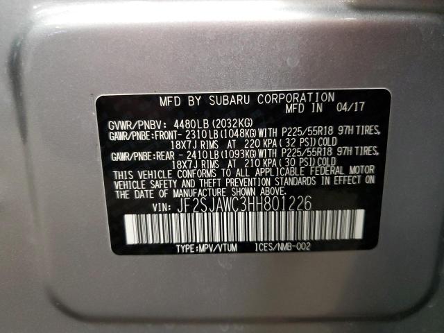JF2SJAWC3HH801226 Subaru Forester 2.5i Touring