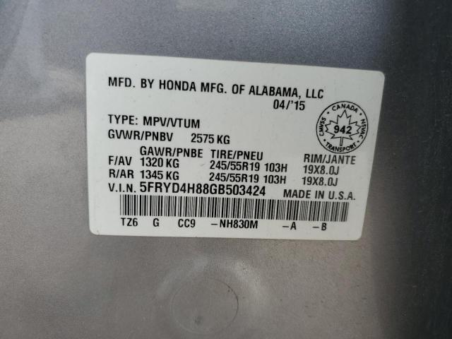 2016 ACURA MDX ELITE - 5FRYD4H88GB503424