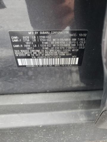 2023 SUBARU OUTBACK ON 4S4BTGLD5P3154618