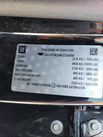 2019 CHEVROLET SILVERADO - 1GCRYDED9KZ334268