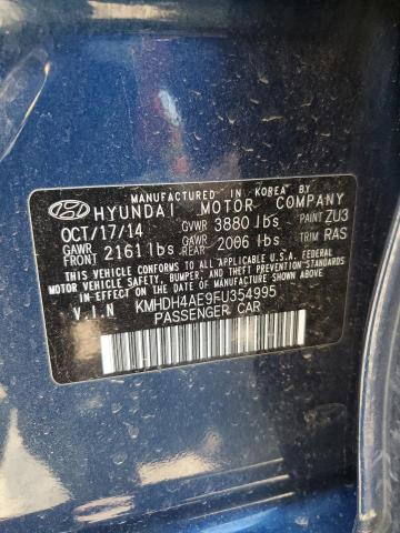 KMHDH4AE9FU354995 Hyundai ELANTRA SE