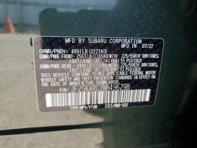 JF2SKARC7NH496298 Subaru Forester Touring