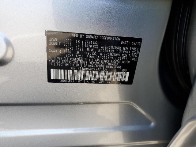 4S4WMAMD2K3471534 Subaru Ascent Limited