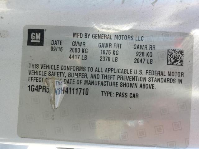1G4PR5SK3H4111710 Buick Verano Sport Touring