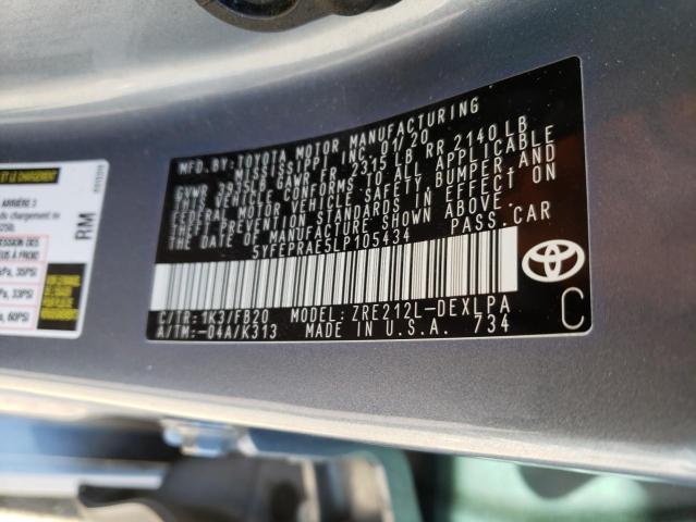 5YFEPRAE5LP105434 Toyota COROLLA LE