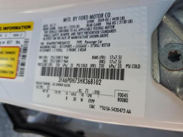 3FA6P0H73HR368102 Ford FUSION SE