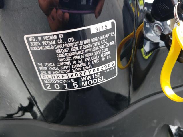 2015 HONDA PCX 150 RLHKF1802FY002909