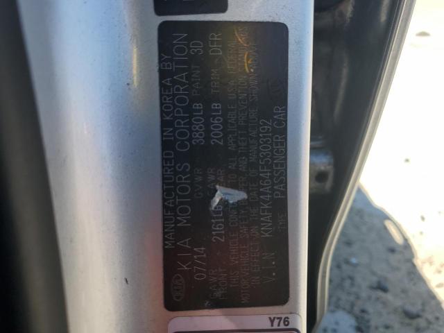 KNAFK4A64F5303192 KIA FORTE LX