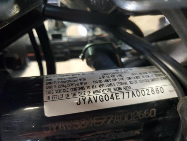2007 YAMAHA XV250 JYAVG04E77A002660
