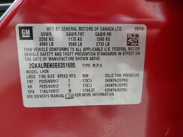 2GKALREK6E6351685 GMC Terrain Sle