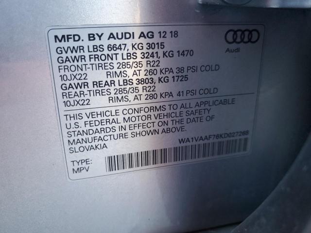 VIN WA1VAAF76KD027268 2019 Audi Q7, Prestige no.14