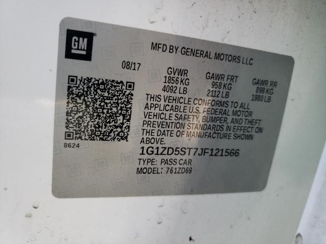 2018 CHEVROLET MALIBU LT - 1G1ZD5ST7JF121566