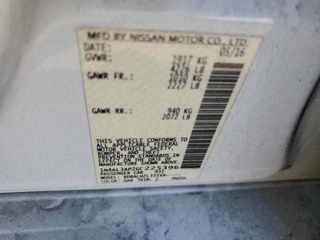 1N4AL3AP2GC225396 Nissan ALTIMA 2.5