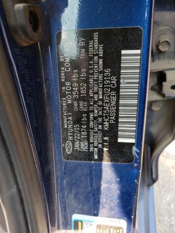 KMHCT5AEXFU219136 Hyundai ACCENT GS