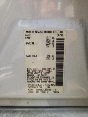 1N4AL3AP6GC250785 Nissan ALTIMA 2.5