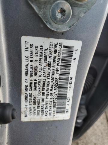 2018 HONDA CIVIC LX - 19XFC2F57JE005365