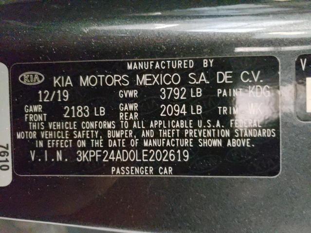 3KPF24AD0LE202619 Kia Forte FE 10