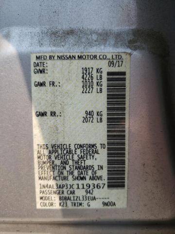 1N4AL3AP3JC119367 Nissan ALTIMA 2.5