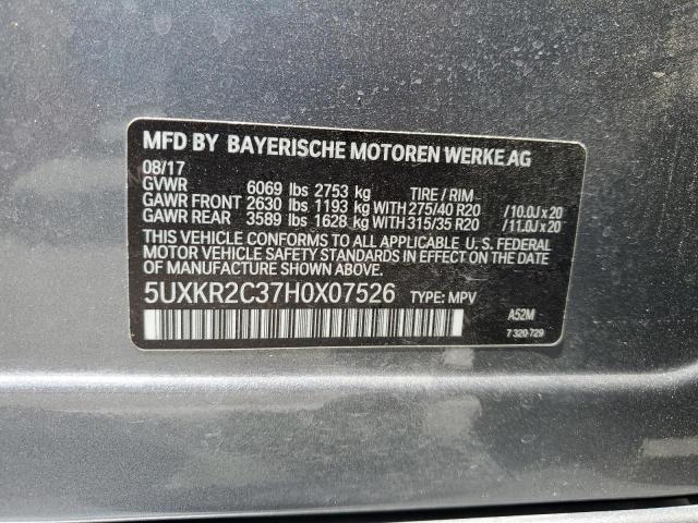 5UXKR2C37H0X07526 BMW X5 Sdrive35i