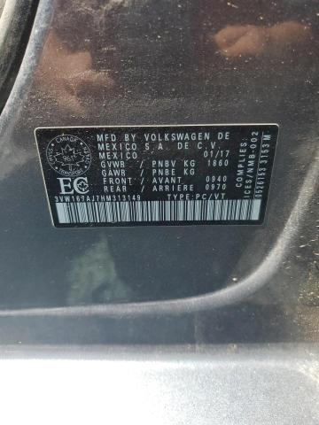 2017 VOLKSWAGEN JETTA S - 3VW167AJ7HM313149