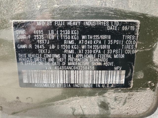 4S4BSANC6H3258458 Subaru Outback 2.5i Limited