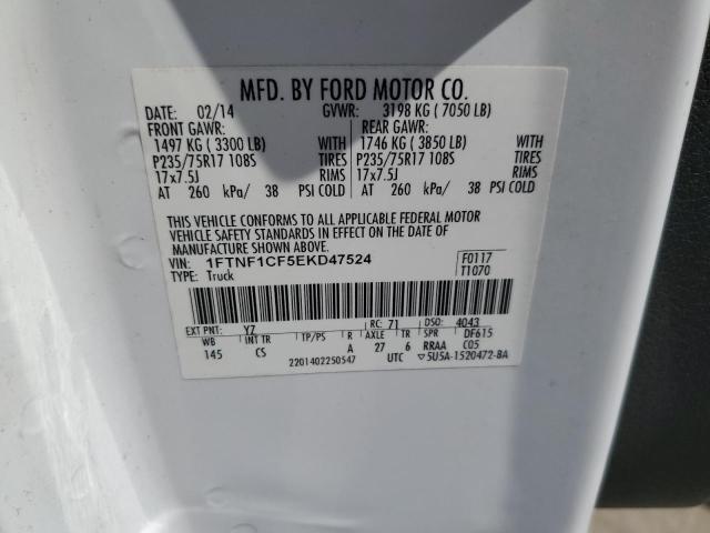 1FTNF1CF5EKD47524 | 2014 FORD F150