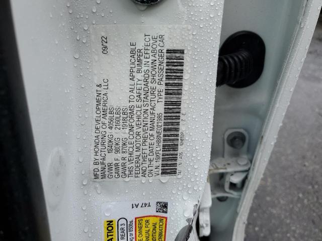 19XFL1H88NE021985 Honda Civic Sport Touring