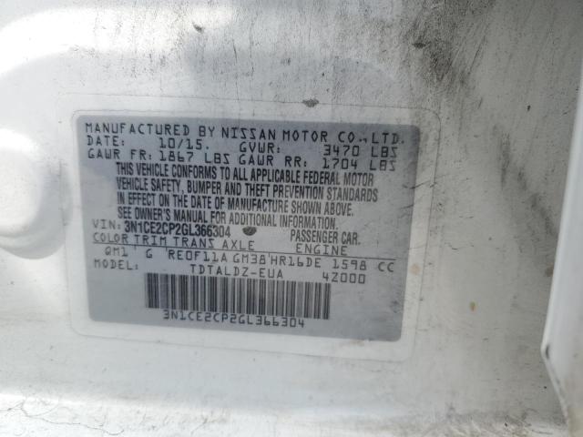 3N1CE2CP2GL366304 Nissan Versa Note S