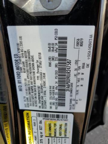 3FA6P0D90JR247587 2018 FORD FUSION, photo no. 12