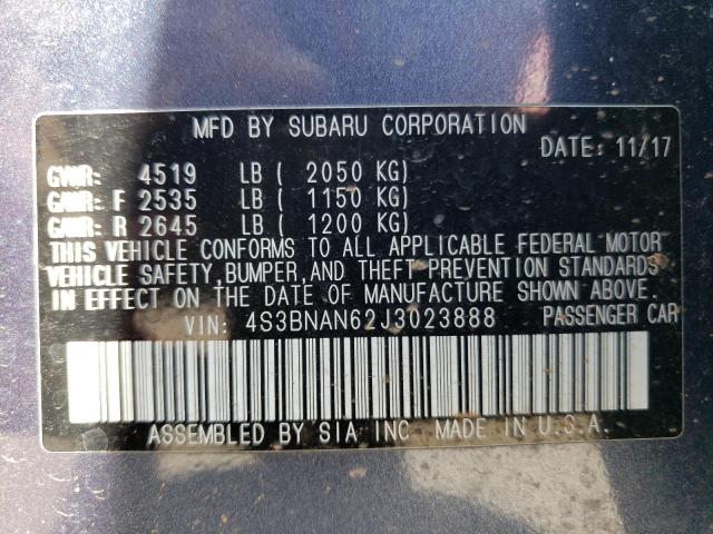 4S3BNAN62J3023888 Subaru Legacy 2.5i Limited