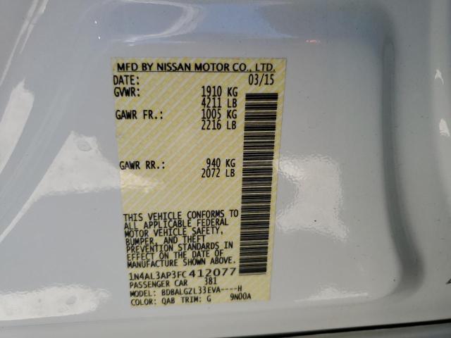 1N4AL3AP3FC412077 Nissan ALTIMA 2.5