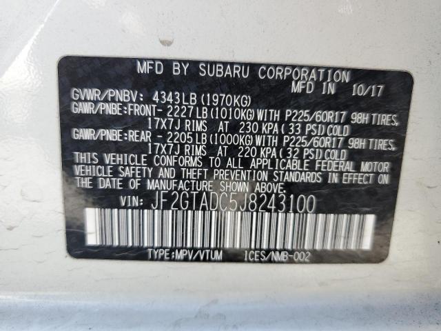 JF2GTADC5J8243100 Subaru Crosstrek Premium