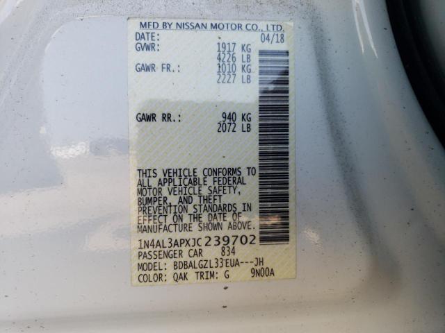 1N4AL3APXJC239702 Nissan ALTIMA 2.5