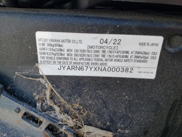 2022 YAMAHA YZFR1M C JYARN67YXNA000382