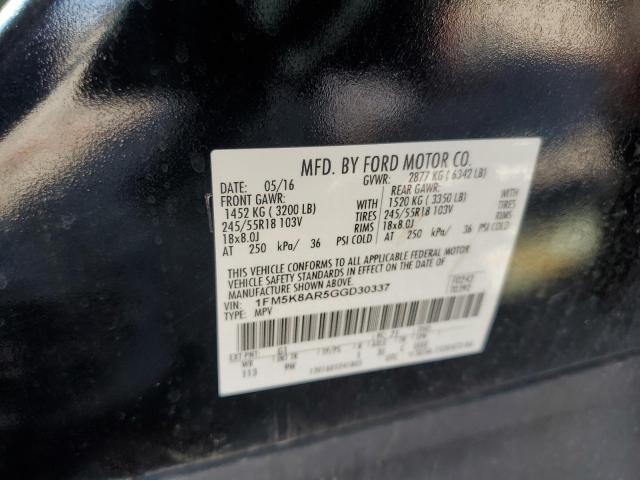 1FM5K8AR5GGD30337 Ford Explorer Police Interceptor