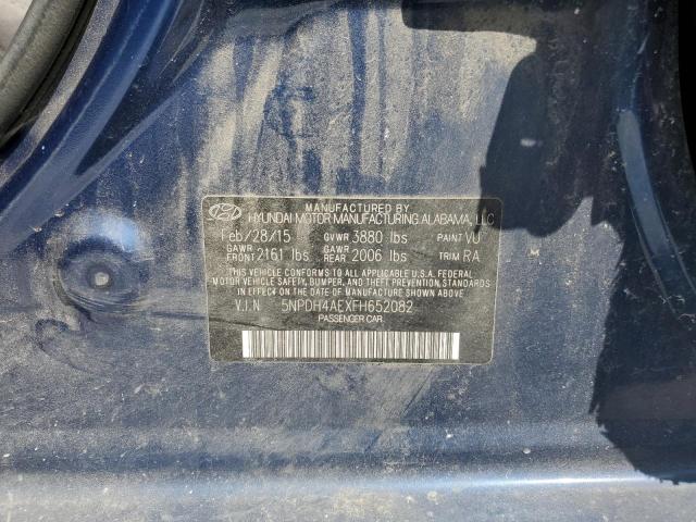 5NPDH4AEXFH652082 Hyundai ELANTRA SE