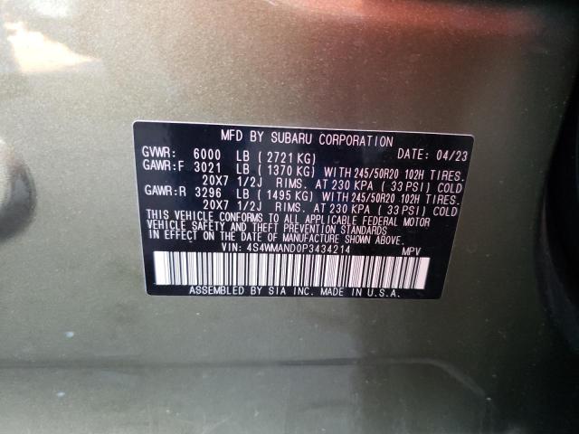 4S4WMAND0P3434214 Subaru Ascent Limited