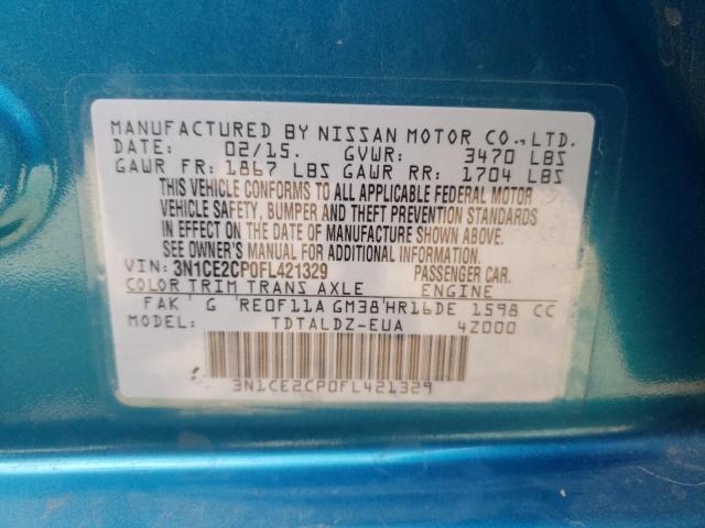 3N1CE2CP0FL421329 Nissan Versa Note S