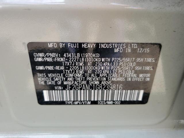 JF2GPANC1G8239816 Subaru Crosstrek Limited