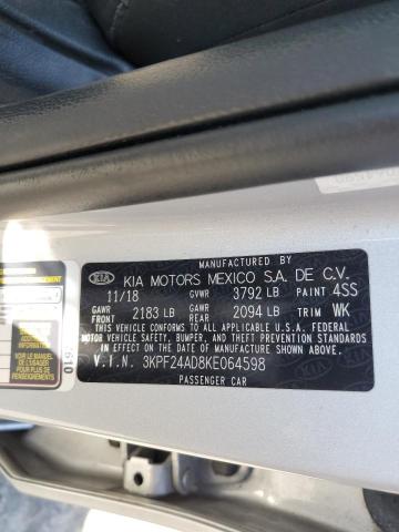 3KPF24AD8KE064598 KIA FORTE FE